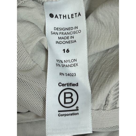 Athleta Trekkie Hike Pants Womens 16 Cream Beige Ripstop Straight Outdoor Hiking - Picture 8 of 14